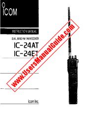 Voir IC-24ET pdf Utilisateur / Propriétaires / Manuel d'instructions