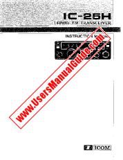 Voir IC-25H pdf Utilisateur / Propriétaires / Manuel d'instructions