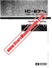 Voir IC-27E pdf Utilisateur / Propriétaires / Manuel d'instructions
