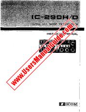 Voir IC290D pdf Utilisateur / Propriétaires / Manuel d'instructions