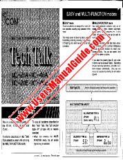 View IC2iA Techtalk pdf User/Owners/Instruction Manual
