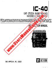 Ver IC40 pdf Usuario / Propietarios / Manual de instrucciones