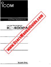 Voir IC-4008A pdf Utilisateur / Propriétaires / Manuel d'instructions