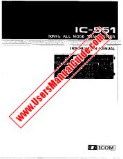 Voir IC-551 pdf Utilisateur / Propriétaires / Manuel d'instructions