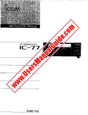 View IC-77 pdf User/Owners/Instruction Manual