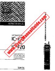 Voir IC-F20 pdf Utilisateur / Propriétaires / Manuel d'instructions