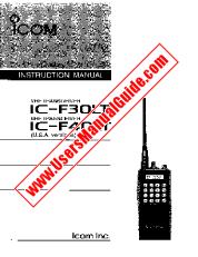 Ver IC-F30LT pdf Usuario / Propietarios / Manual de instrucciones