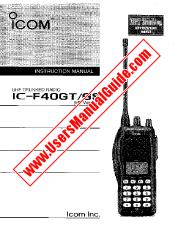 View IC-F40GT (MT Version) pdf User/Owners/Instruction Manual