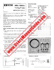 Ver MN-100(L) pdf Adaptación de antena (Antenna Matchers) 1.8-30MHz - Manual de instrucciones