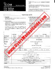 Vezi UXR91E pdf Utilizator / Proprietarii / Manual de utilizare