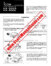 Voir UXS92A pdf Utilisateur / Propriétaires / Manuel d'instructions