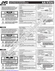 View AA-V33U pdf AC Power Adapter Instructions