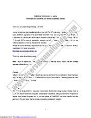 View AV-56P775 pdf Addendum to Instruction Manual