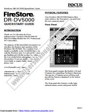 View DR-DV5000 pdf DR-DV5000 - QUICKSTART GUIDE