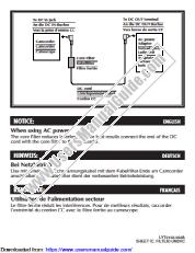 Ansicht GR-AX480EG pdf Kernfilter - Englisch, Deutsch, Französisch