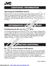 Ver GR-DVL9000 pdf Botones P.AE/Effect - Inglés, Francés, Español