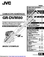 Voir GR-DVM80 pdf Mode d'emploi - Français
