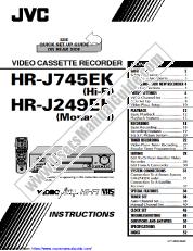 Ver HR-J249EK pdf Instrucciones