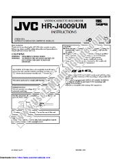 Voir HR-J4009UM pdf Mode d'emploi