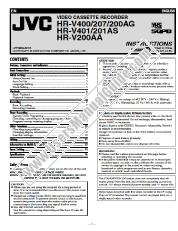 Voir HR-V200AG pdf Mode d'emploi