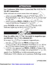 View HR-S3500U pdf If on-screen menu does not appear - English, Français