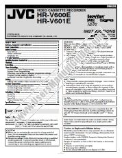 Visualizza HR-V600EX pdf Manuale di istruzioni