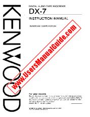 Ver DX-7 pdf Manual de usuario en ingles