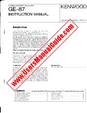 Ver GE-87 pdf Manual de usuario en ingles