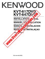 View KVT-617DVD pdf English, French, Spanish, Portugal (INSTALLATION MANUAL) User Manual