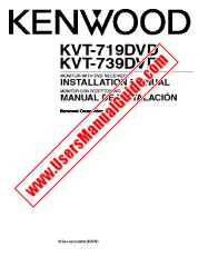 Ver KVT-739DVD pdf Inglés, Español (MANUAL DE INSTALACIÓN) Manual de usuario