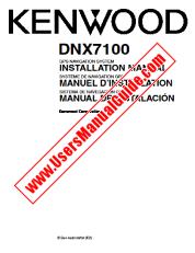 View DNX7100 pdf English, French, Spanish(INSTALLATION MANUAL) User Manual
