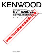 Ver KVT-829DVD pdf Manual de usuario en inglés (MANUAL DE INSTALACIÓN)