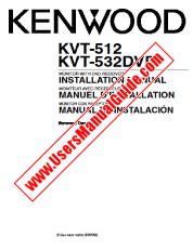 Ansicht KVT-512 pdf Englisch, Französisch, Spanisch (INSTALLATIONSHANDBUCH) Benutzerhandbuch