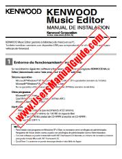 Voir KDC-X8006U pdf Espagnol (KENWOOD Music Editor) Manuel de l'utilisateur