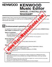 Voir KDC-X8006U pdf Manuel de l'utilisateur Français (KENWOOD Music Editor)