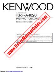 Ver KRF-A4020 pdf Manual de usuario en ingles