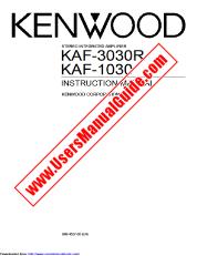 Ver KAF-1030 pdf Manual de usuario en ingles