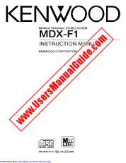 Voir MDX-F1 pdf Manuel d'utilisation anglais