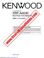 Ver KRF-A4030 pdf Manual de usuario en ingles