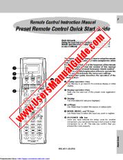 Ver KRF-V8030D pdf Inglés (Guía de inicio rápido de control remoto preestablecido) Manual del usuario