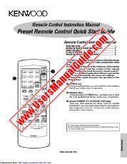 Ver KRF-V6030 pdf Inglés (Guía de inicio rápido de control remoto preestablecido) Manual del usuario