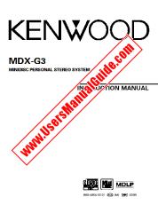 Ver MDX-G3 pdf Manual de usuario en ingles