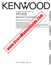Voir VR-509 pdf Manuel d'utilisation anglais