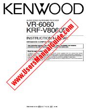 Voir VR-6060 pdf Manuel d'utilisation anglais