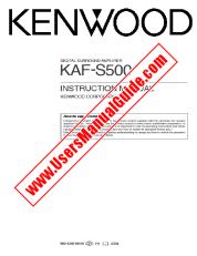 Ver KAF-S500 pdf Manual de usuario en ingles