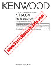 Ver VR-804 pdf Manual de usuario en francés