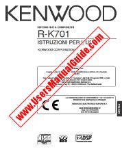 Ver R-K701 pdf Manual de usuario italiano