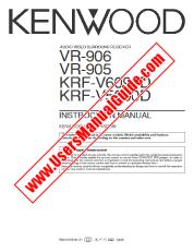 Ver VR-906 pdf Manual de usuario en ingles
