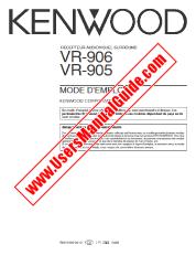 Ver VR-905 pdf Manual de usuario en francés