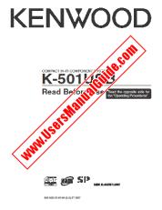 Ver K-501USB pdf Inglés (Leer antes de usar) Manual de usuario